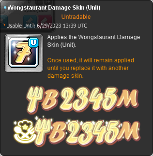Wongstaurant Damage Skin mit goldenen Bestecken und Zahlen