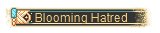 Blooming-Hatred-Titel mit goldenem Rand