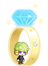 Neon Diamond Ring Mount with a gold ring and blue diamond