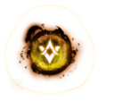 Darknell energy ball with a gold mark