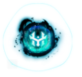 Darknell energy ball with a blue mark