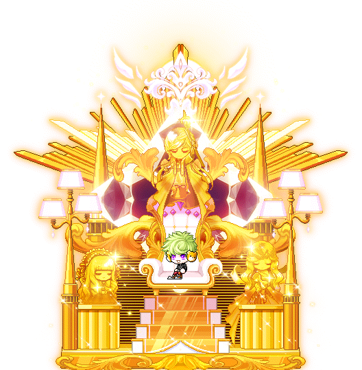 Great Tactical Relay Chair 2023 with a gold throne and statues
