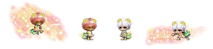 Outfit von Chu Chu Island mit gelber/grüner Kleidung und Musikeffekten