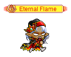 Eternal-Flame-Titel über einem Charakter