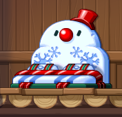 Soft Snowman Bed in einem hölzernen Home
