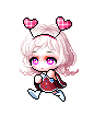 Rookie Bobble Heart Band mit rosa Herzen
