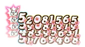 Schadenszahlen des Bunny Cakes Damage Skin