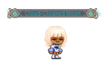 Titre Cloud-Cloaked Moon au-dessus d’un personnage