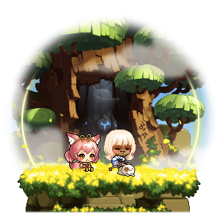 Fox Tree Chair avec personnages sous un arbre