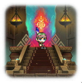 Kazax's Altar Chair avec symbole enflammé au-dessus du trône