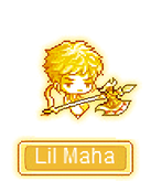 Familier Lil Maha tenant une arme d’hast