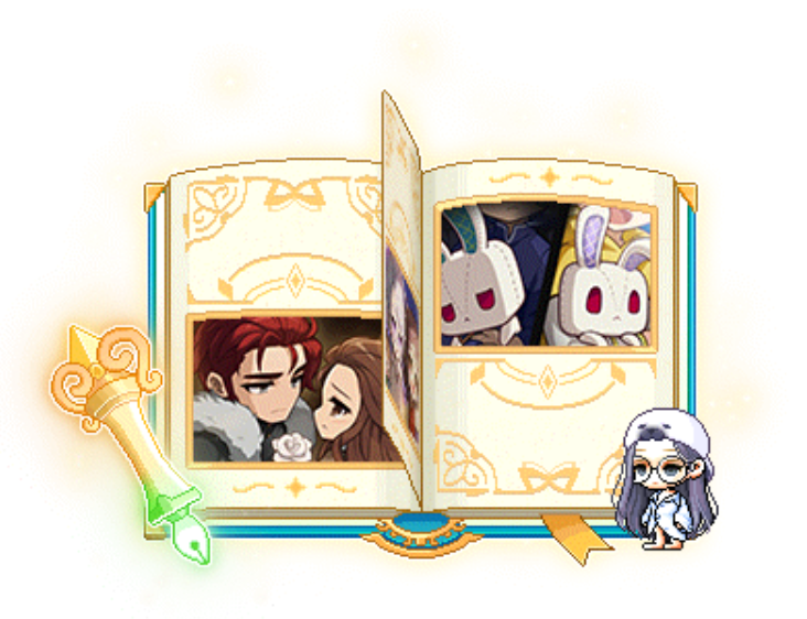 Book of Unforgettable Festivals Chair avec illustrations d’anciens personnages