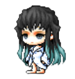 Muichiro Hair an einem MapleStory-Charakter