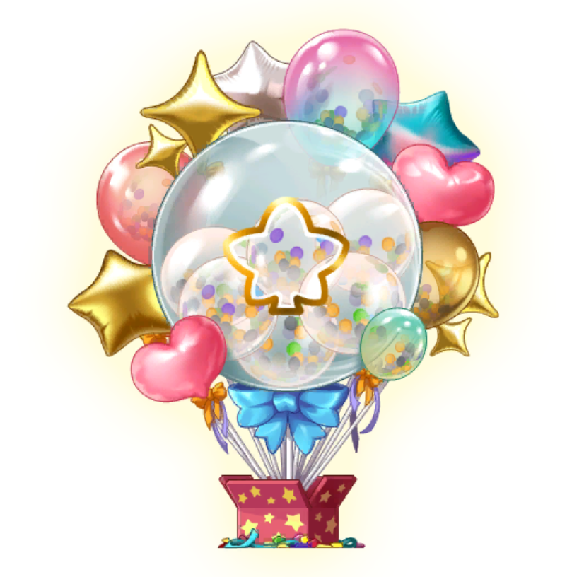 Bunte Stern-, Herz- und Pilzballons aus Balloon Pop Challenge