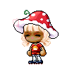 Big Mushroom Garden Hat und Mushroom-Garden-Outfit an einem Charakter