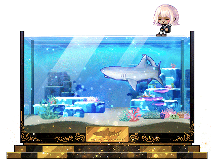 Blue Hole Aquarium Chair with a shark swimming above the reef