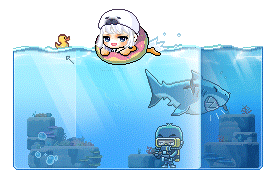 Mini Diver Chair with an underwater diver and shark