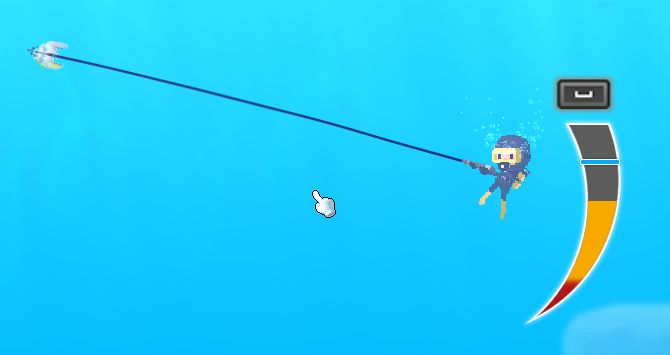 The harpoon line and Space-key pulling gauge