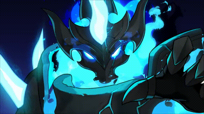 Baldrix mit blauen Geisterflammen