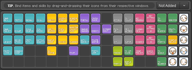 Kategoriefilter in Custom Key Bindings