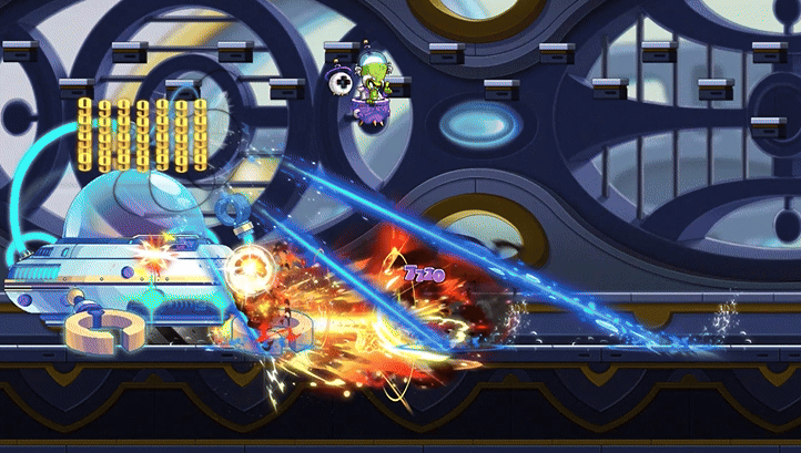 Blaster trifft Gegner mit Vanguard Strike