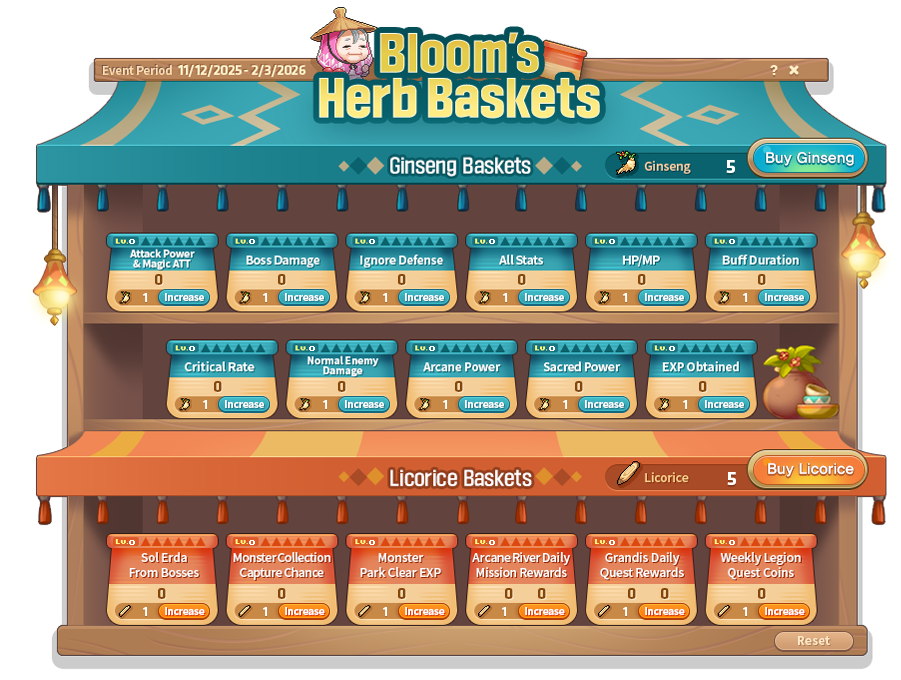 Bloom’s Herb Baskets mit Ginseng-Werteaufwertungen und Licorice-Vorteilen