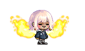 Charakter trägt Burning Flame Wings