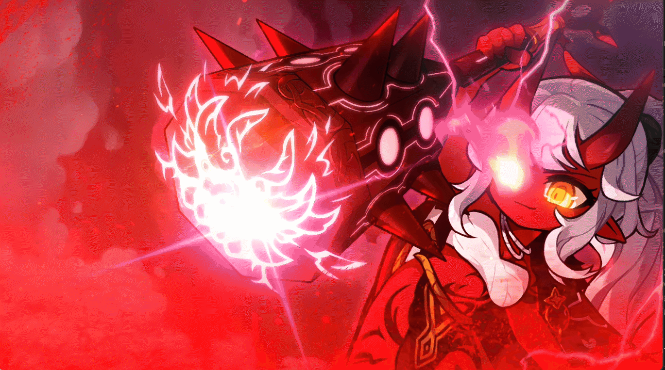 Advent of Crimson cut-in with Queen Rakuya and a crimson beast