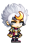 Hayato male white hair and white-eyed appearance