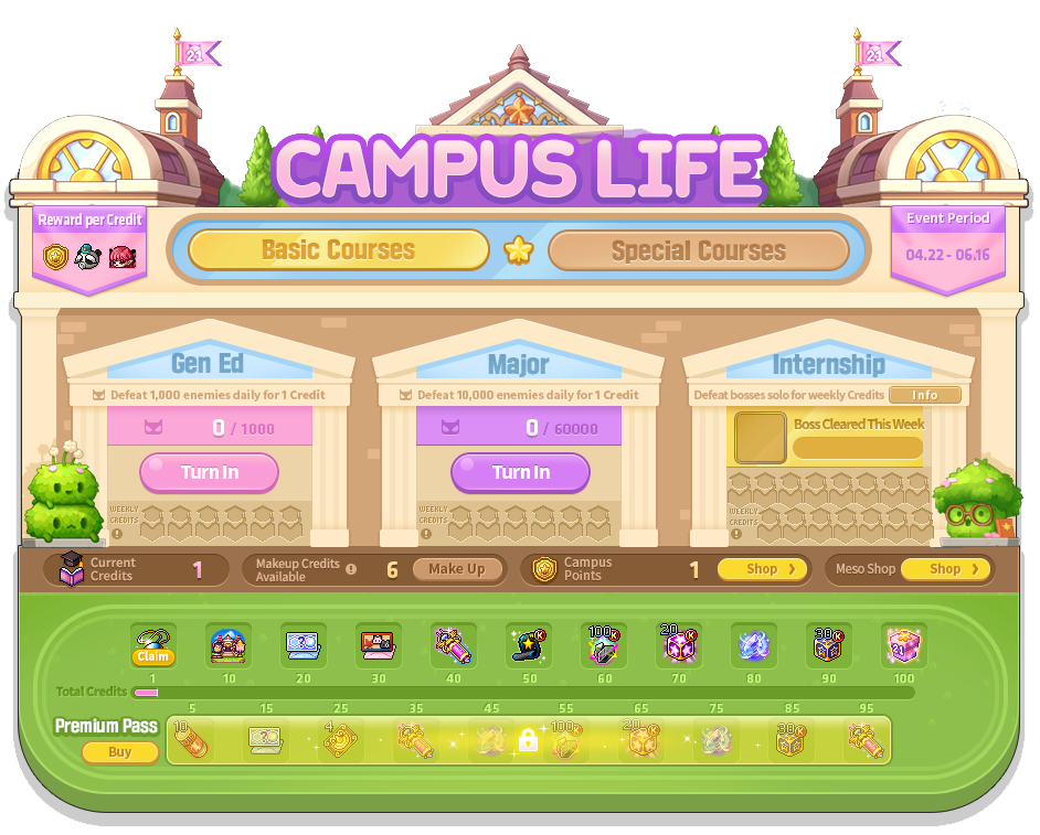 Campus Life Basic Lectures interface