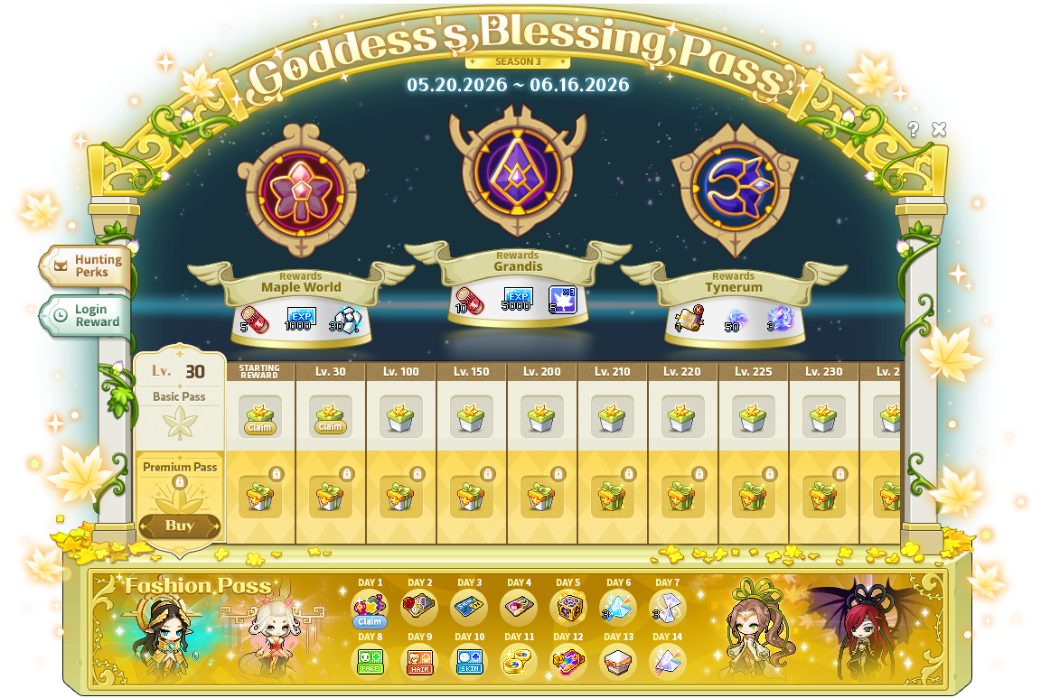 Goddess's Blessing Season 3 interface