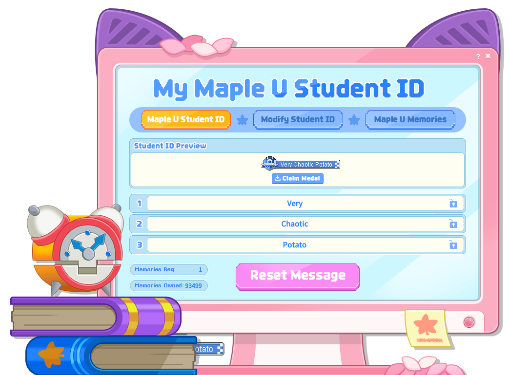 Student ID message and memory interface