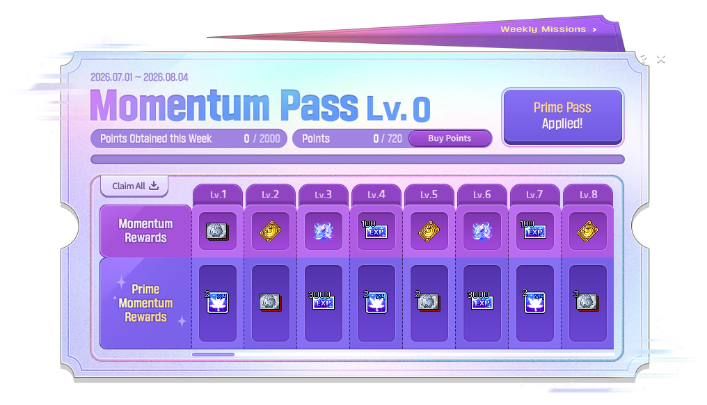 Momentum Pass interface