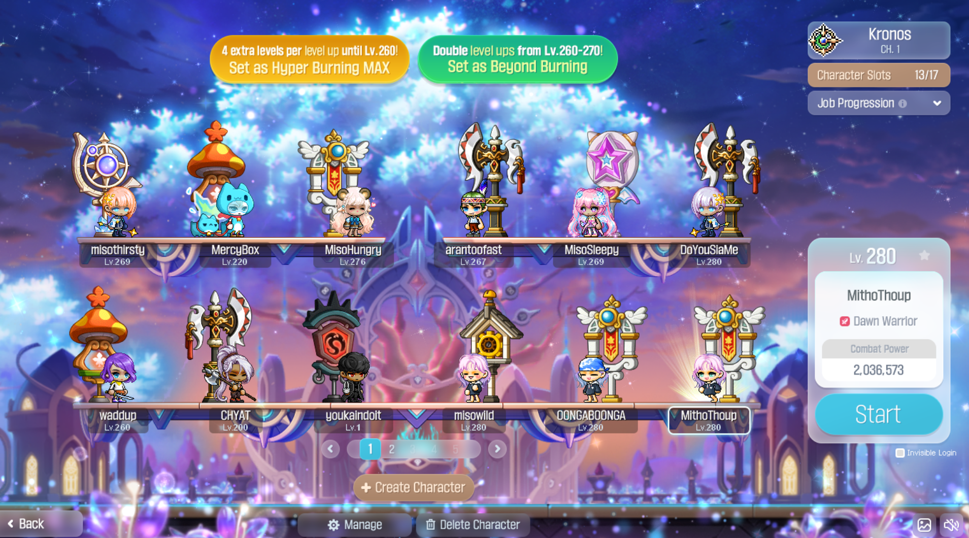 Phantasmal Tallahart character-selection theme