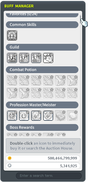 Buff Shopper interface