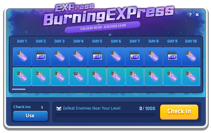 Burning-Express-Belohnungsspur